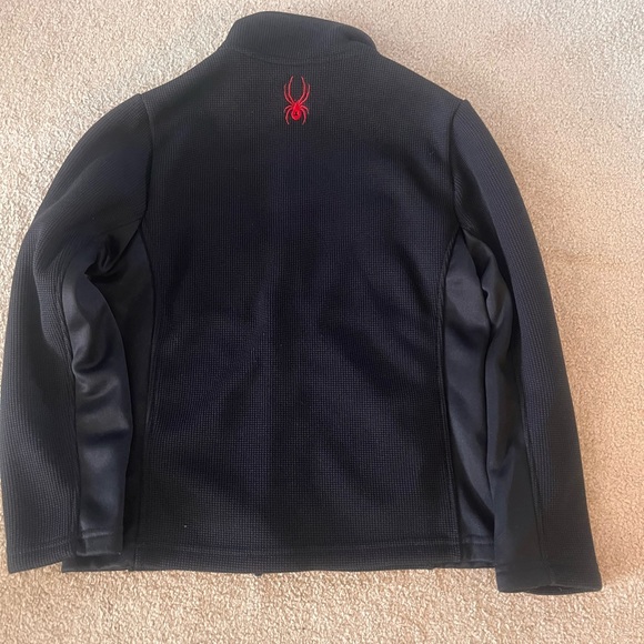 Spider Black Full-Zip Fleece Jacket Kids 7-8 - Picture 7 of 9